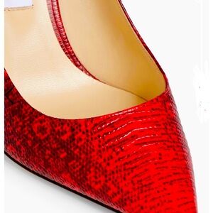 Stunning Red Jimmy Choo Romy 85 Pumps (New in Box; original wrapping/ papers)